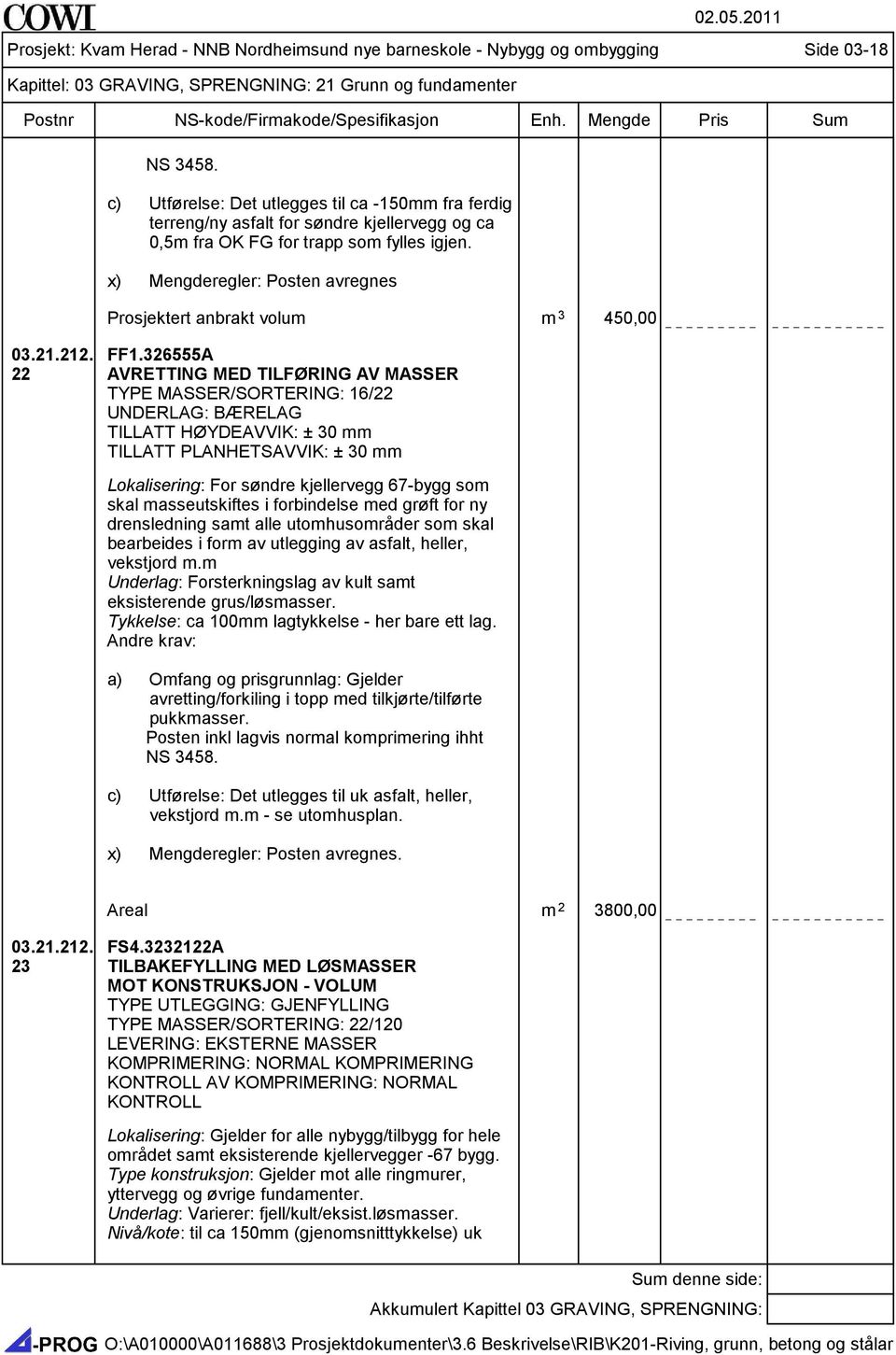 Grunn og fundamenter 03.21.212. 22 FF1.