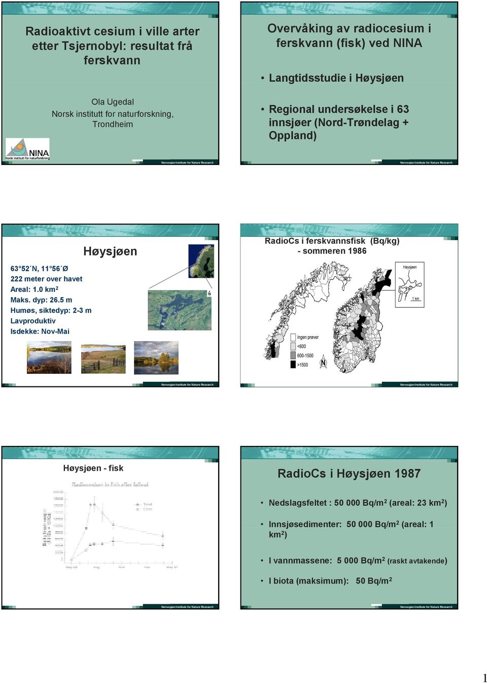 ferskvannsfisk () - sommeren 1 3 5 N, 11 5 Ø meter over havet real: 1. km Maks. dyp:.