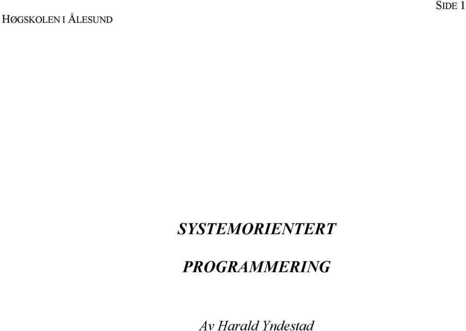 SYSTEMORIENTERT