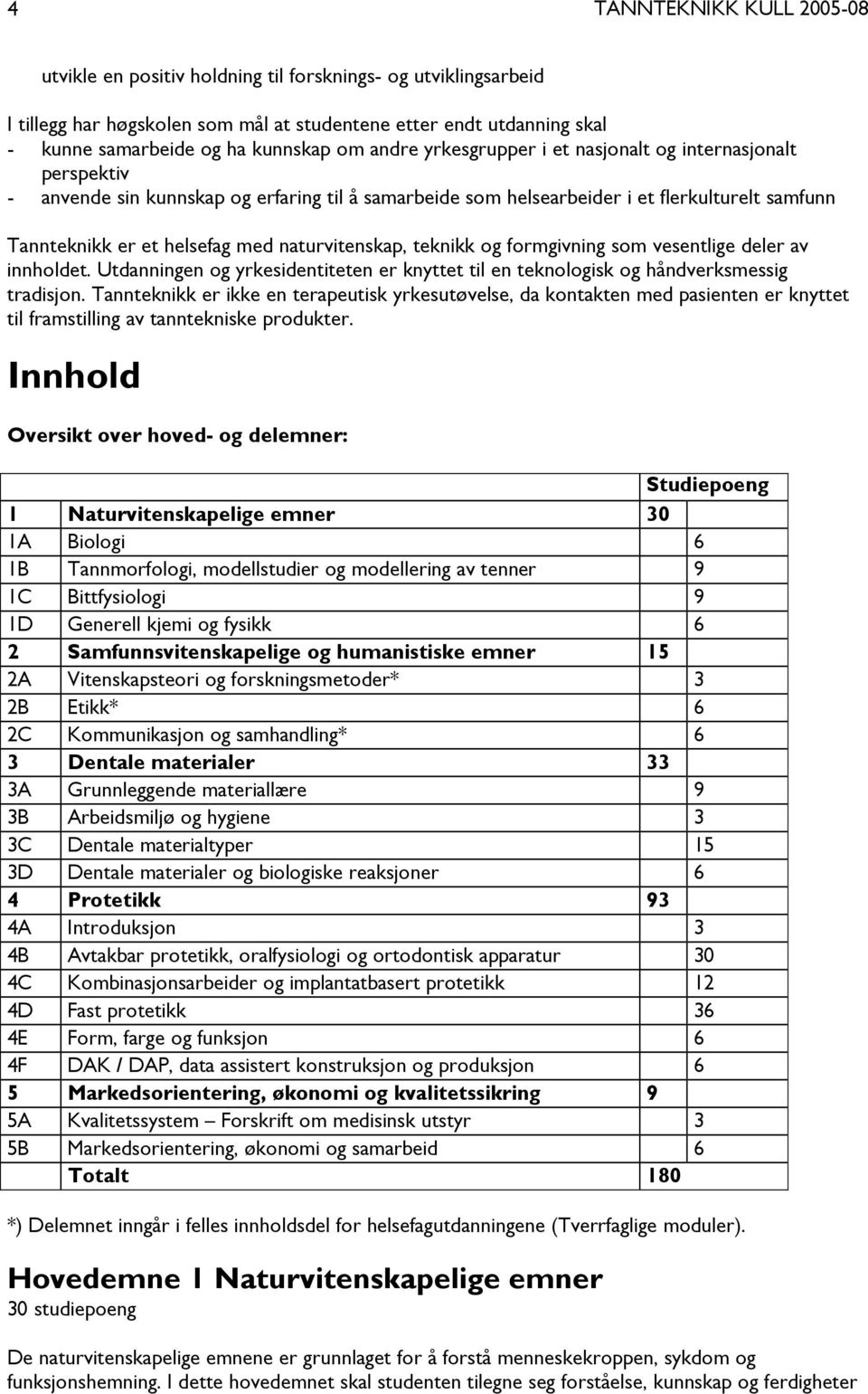 formgivning som vesentlige deler av innholdet. Utdanningen og yrkesidentiteten er knyttet til en teknologisk og håndverksmessig tradisjon.