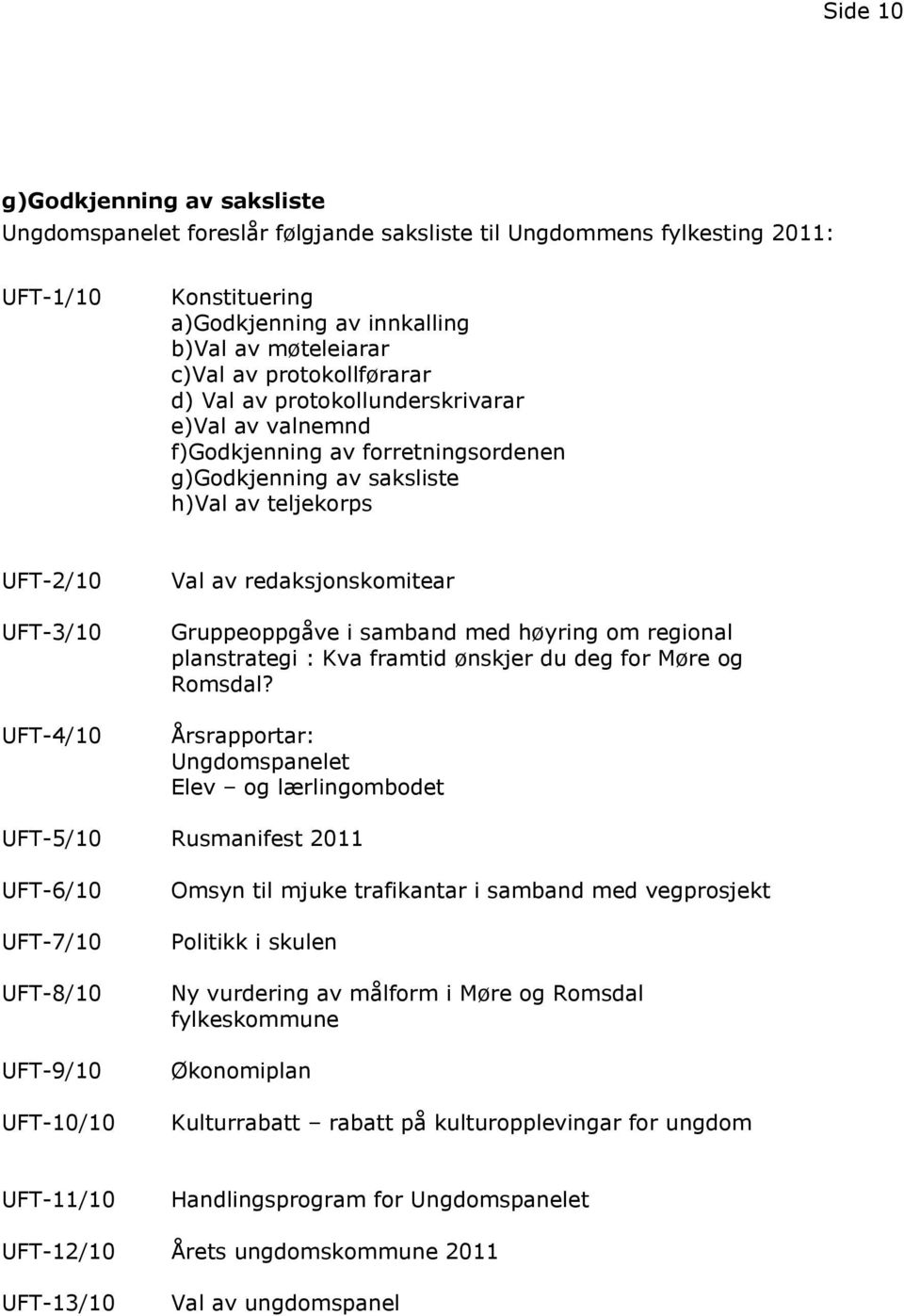 redaksjonskomitear Gruppeoppgåve i samband med høyring om regional planstrategi : Kva framtid ønskjer du deg for Møre og Romsdal?