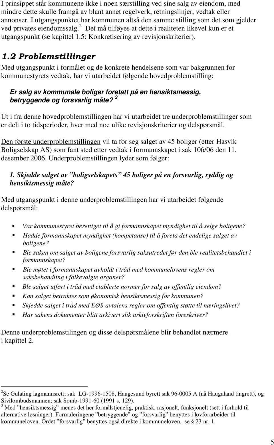 5: Konkretisering av revisjonskriterier). 1.