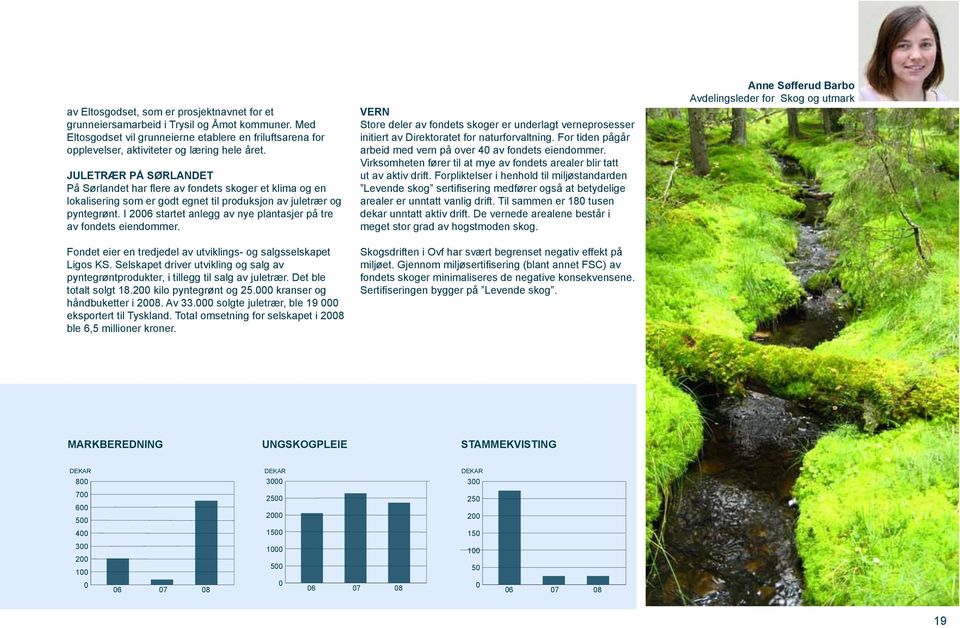 I 2006 startet anlegg av nye plantasjer på tre av fondets eiendommer. Fondet eier en tredjedel av utviklings- og salgsselskapet Ligos KS.