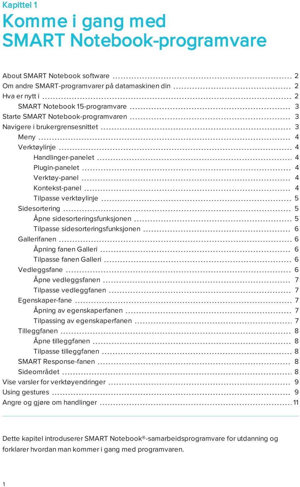 sidesrteringsfunksjnen 5 Tilpasse sidesrteringsfunksjnen 6 Gallerifanen 6 Åpning fanen Galleri 6 Tilpasse fanen Galleri 6 Vedleggsfane 6 Åpne vedleggsfanen 7 Tilpasse vedleggfanen 7 Egenskaper-fane 7