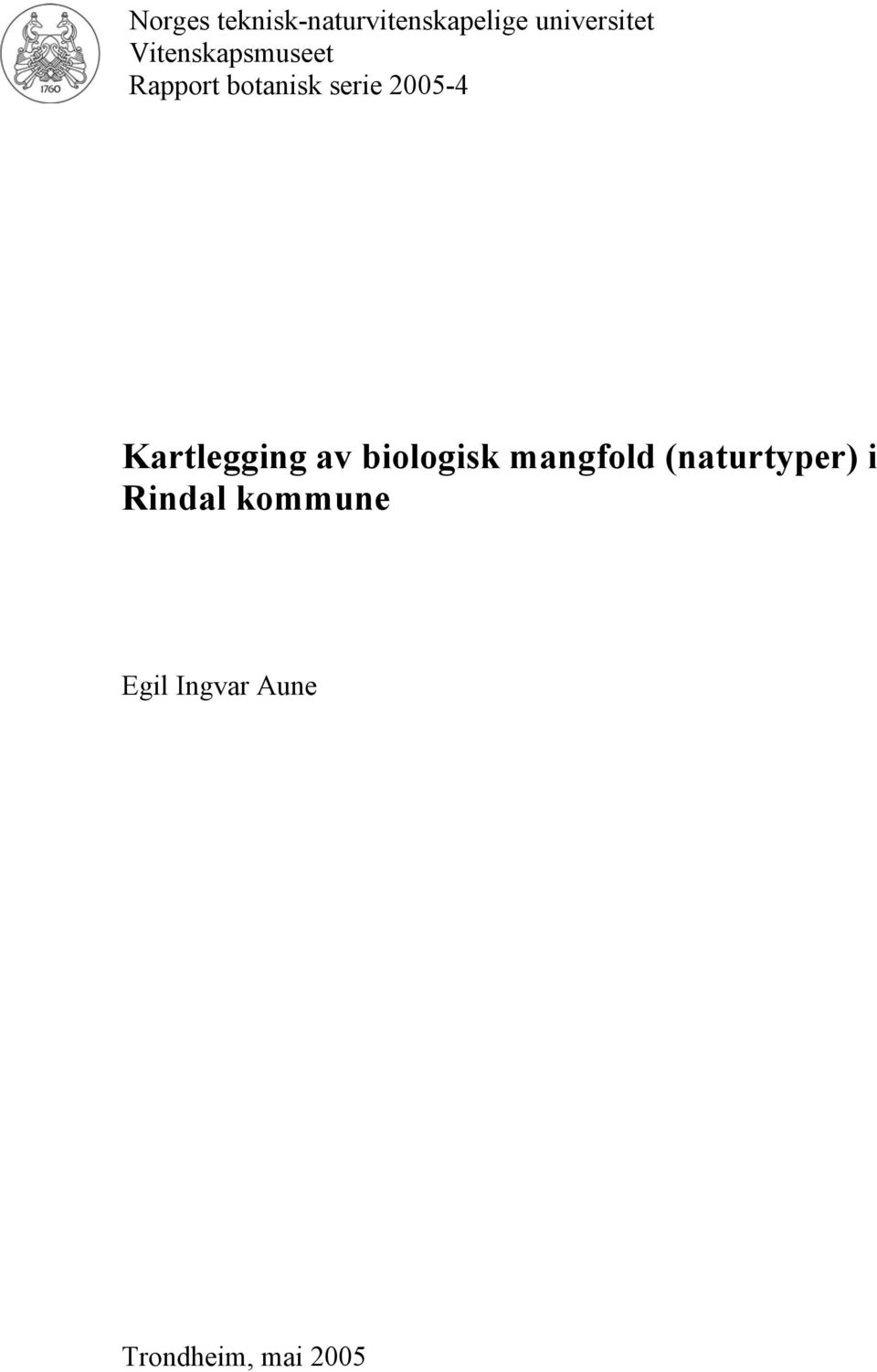 Kartlegging av biologisk mangfold (naturtyper) i