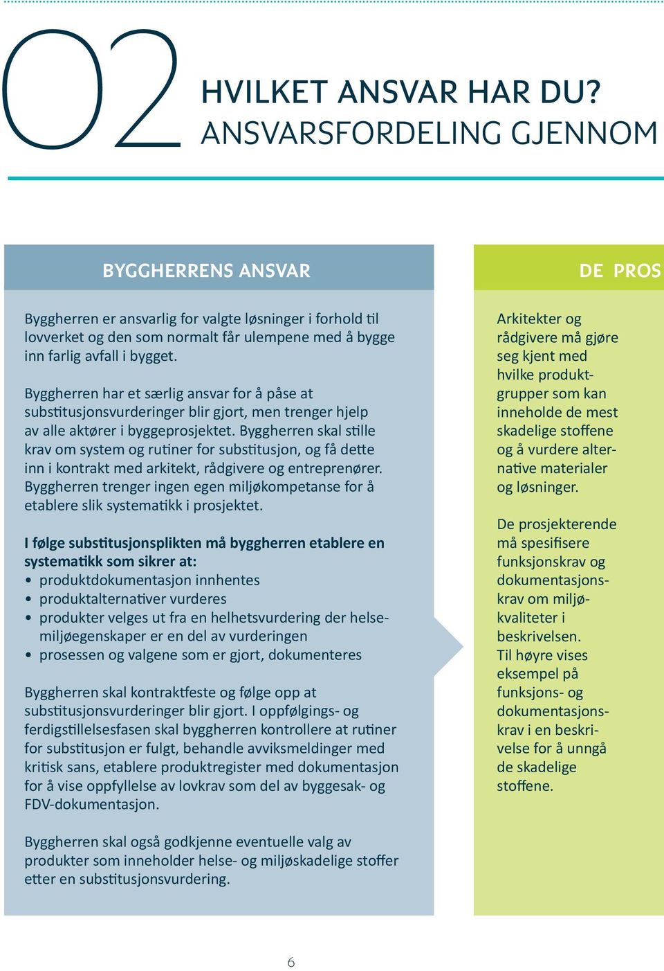 Byggherren har et særlig ansvar for å påse at substitusjonsvurderinger blir gjort, men trenger hjelp av alle aktører i byggeprosjektet.