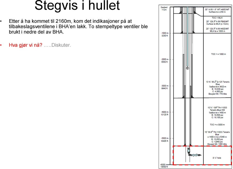 tilbakeslagsventilene i BHA en lakk.