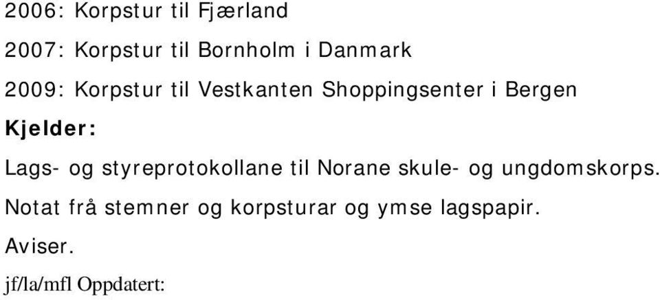 Lags- og styreprotokollane til Norane skule- og ungdomskorps.