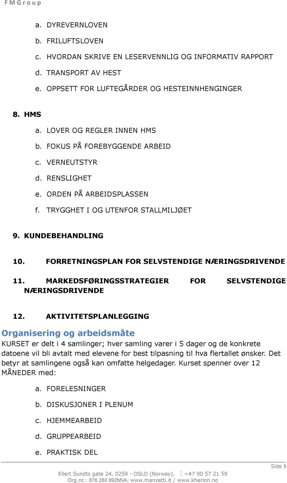 MARKEDSFØRINGSSTRATEGIER FOR SELVSTENDIGE NÆRINGSDRIVENDE 12.