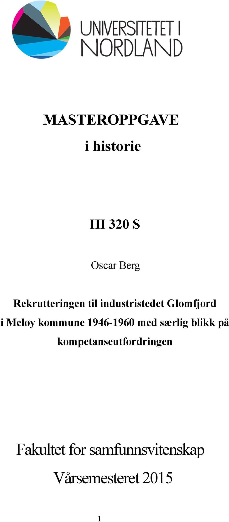 kommune 1946-1960 med særlig blikk på