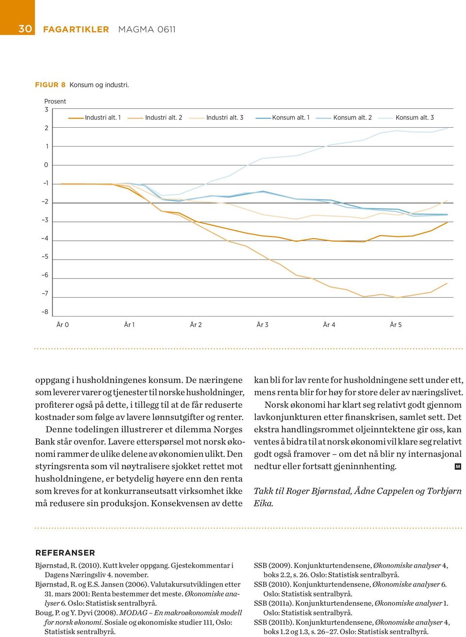 De næ rin ge ne som leverer varer og tjenester til norske husholdninger, profiterer også på det te, i til legg til at de får re du ser te kostnader som følge av lavere lønnsutgifter og renter.