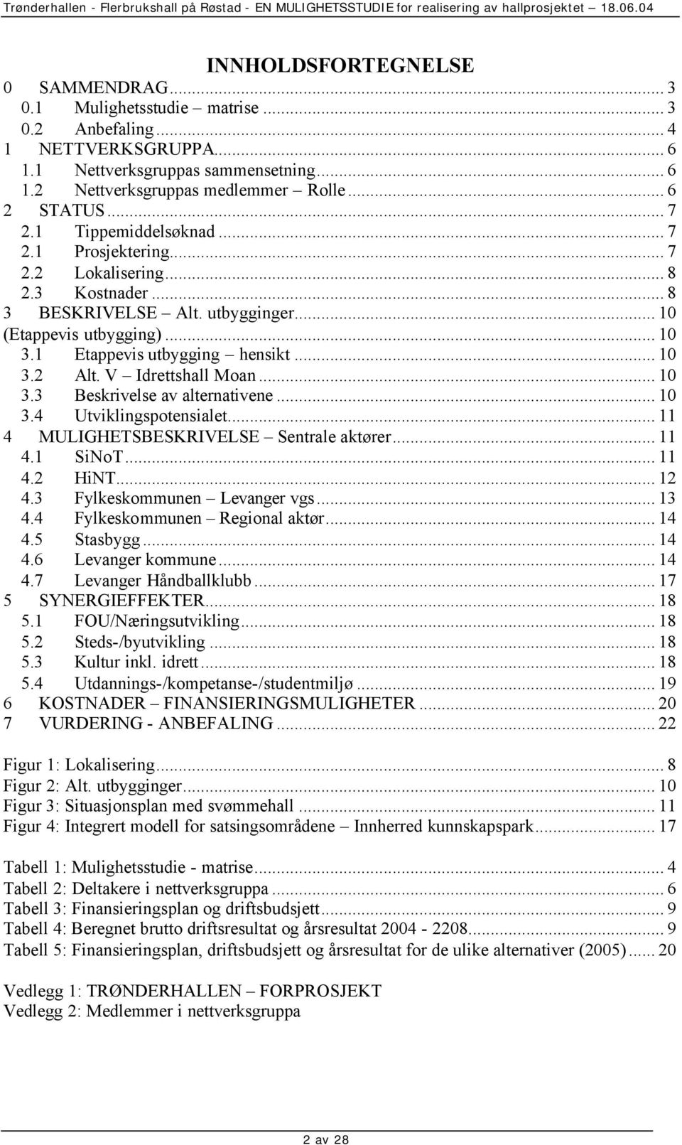 1 Etappevis utbygging hensikt... 10 3.2 Alt. V Idrettshall Moan... 10 3.3 Beskrivelse av alternativene... 10 3.4 Utviklingspotensialet... 11 4 MULIGHETSBESKRIVELSE Sentrale aktører... 11 4.1 SiNoT.