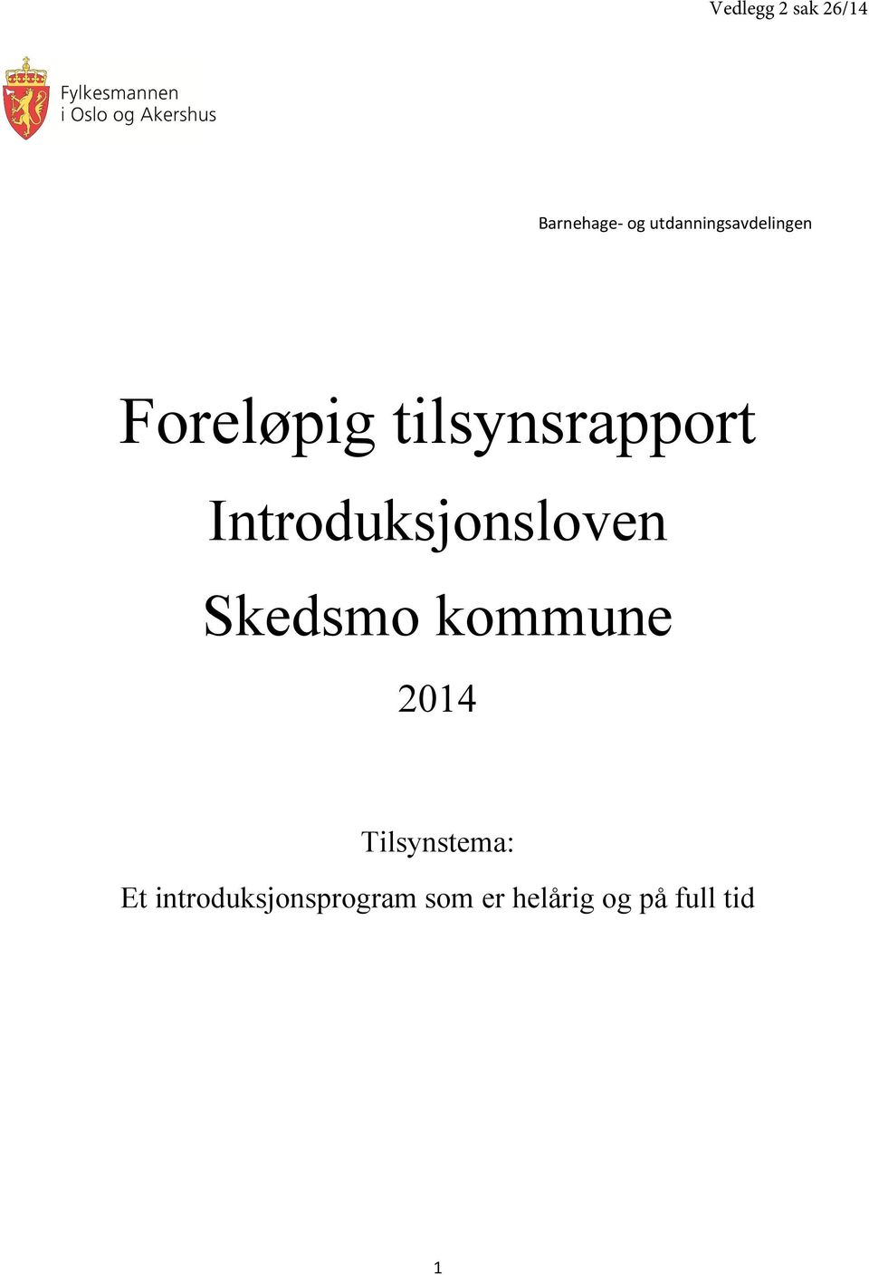 Introduksjonsloven Skedsmo kommune 2014