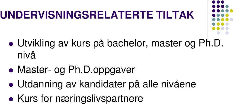 nivå Master- og Ph.D.