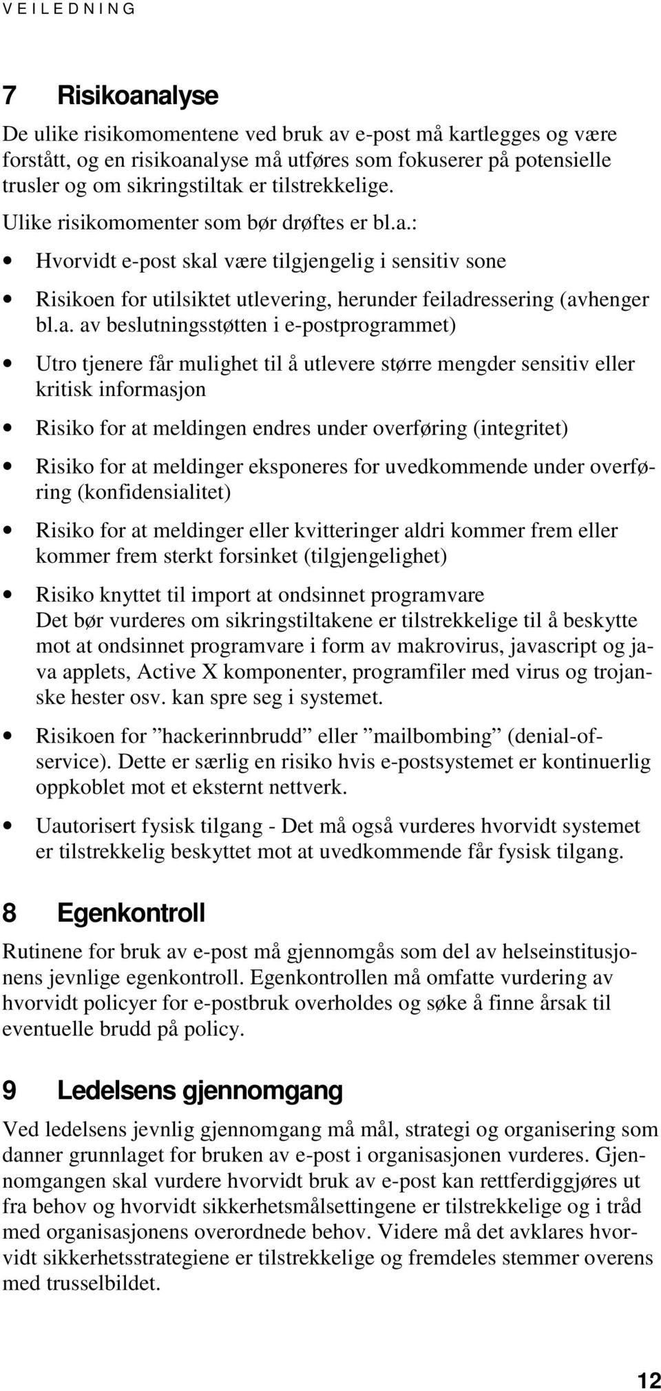 : Hvorvidt e-post skal