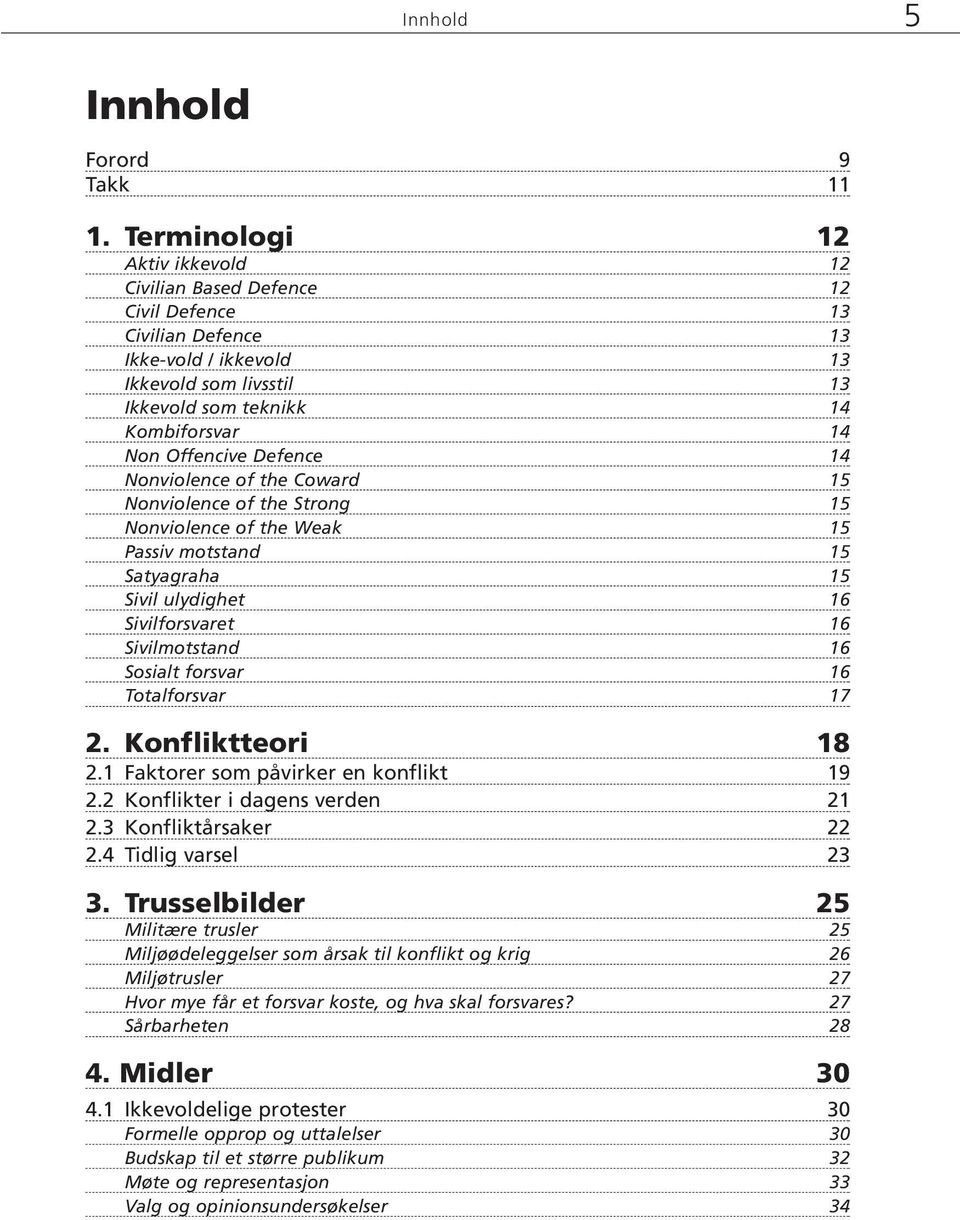Defence 14 Nonviolence of the Coward 15 Nonviolence of the Strong 15 Nonviolence of the Weak 15 Passiv motstand 15 Satyagraha 15 Sivil ulydighet 16 Sivilforsvaret 16 Sivilmotstand 16 Sosialt forsvar