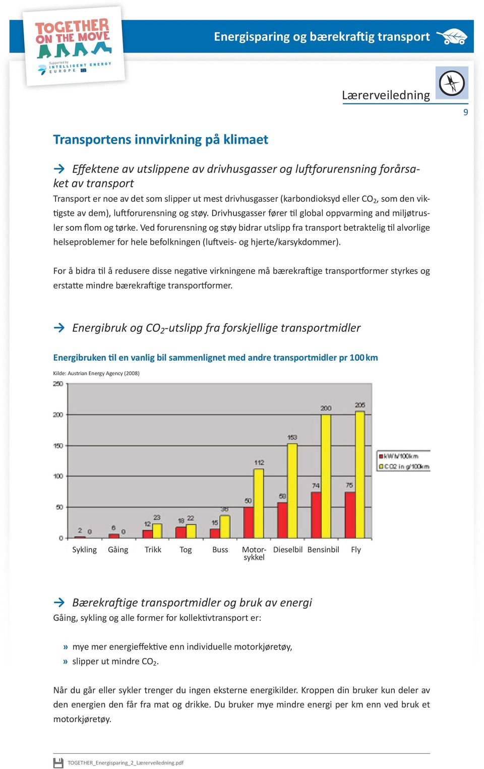 Ved forurensning og støy bidrar utslipp fra transport betraktelig til alvorlige helseproblemer for hele befolkningen (luftveis- og hjerte/karsykdommer).