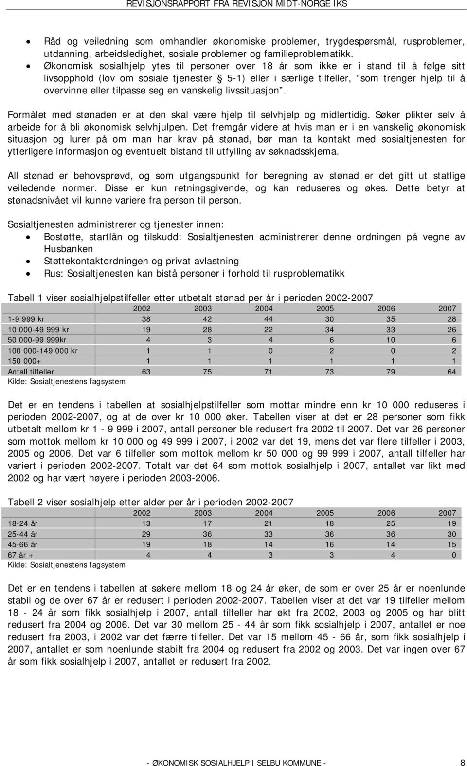 tilpasse seg en vanskelig livssituasjon. Formålet med stønaden er at den skal være hjelp til selvhjelp og midlertidig. Søker plikter selv å arbeide for å bli økonomisk selvhjulpen.