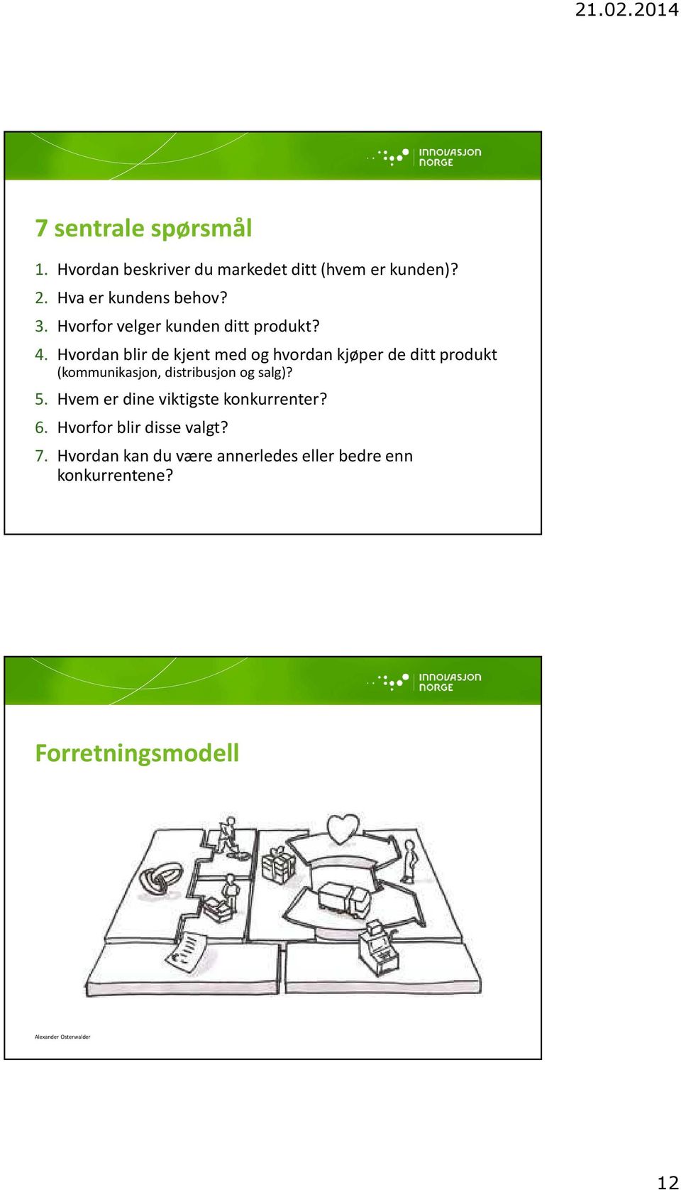 Hvordan blir de kjent med og hvordan kjøper de ditt produkt (kommunikasjon, distribusjon og salg)? 5.