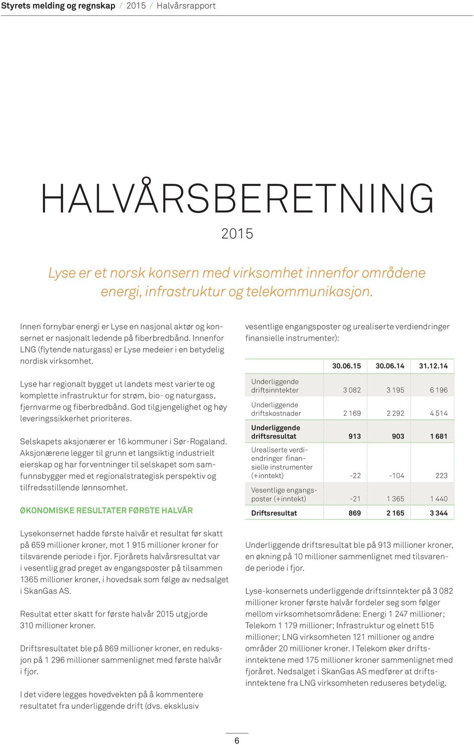 Lyse har regionalt bygget ut landets mest varierte og komplette infrastruktur for strøm, bio- og naturgass, fjernvarme og fiberbredbånd. God tilgjengelighet og høy leveringssikkerhet prioriteres.