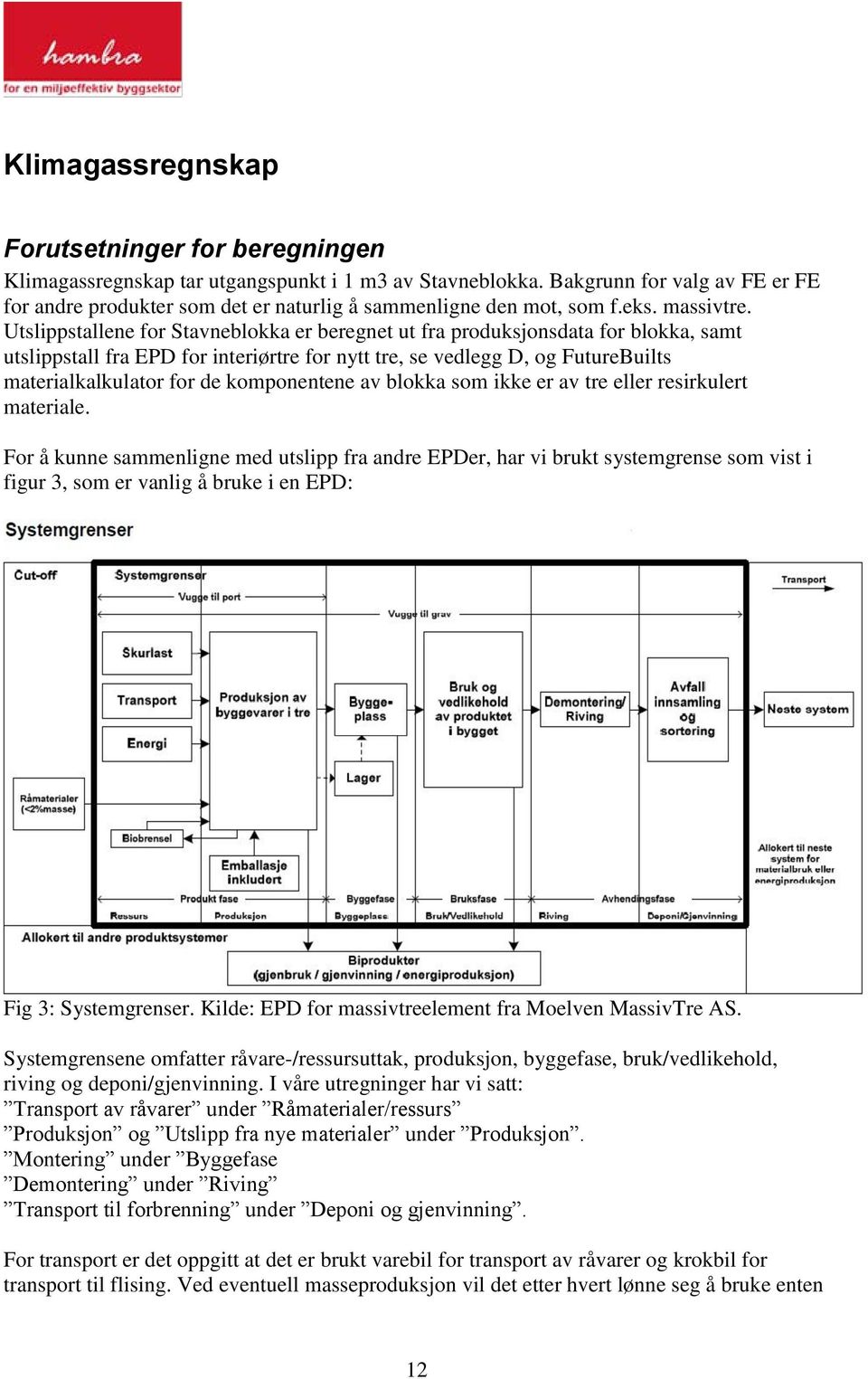 Utslippstallene for Stavneblokka er beregnet ut fra produksjonsdata for blokka, samt utslippstall fra EPD for interiørtre for nytt tre, se vedlegg D, og FutureBuilts materialkalkulator for de