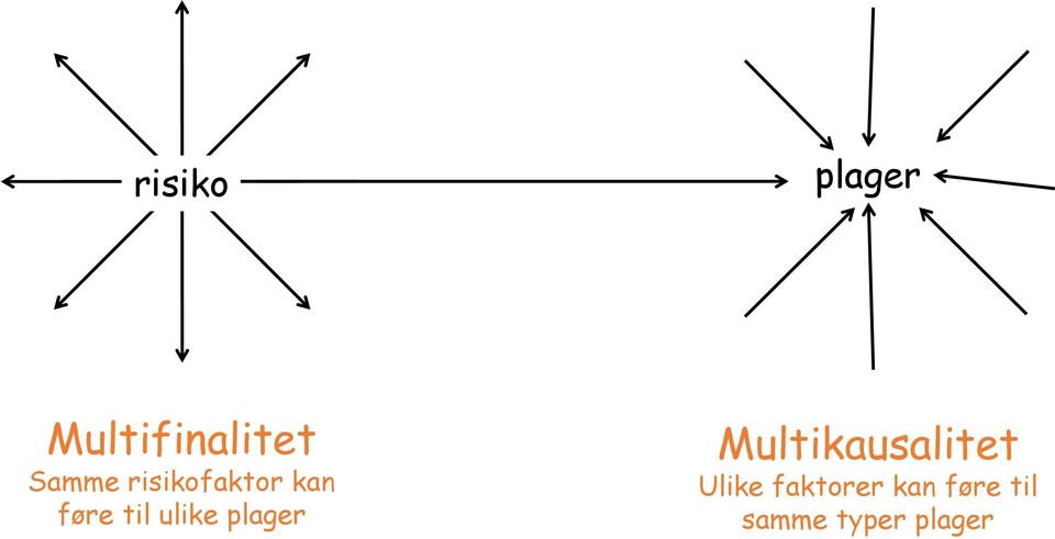 ulike plager Multikausalitet