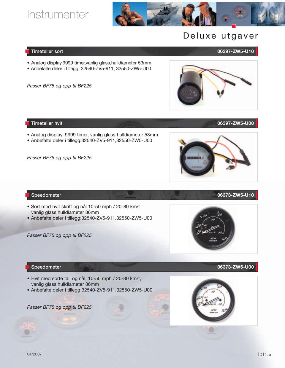 06373-ZW5-U10 Sort med hvit skrift og nål 10-50 mph / 20-80 km/t vanlig glass,hulldiameter 86mm Anbefalte deler i tillegg:32540-zv5-911,32550-zw5-u00