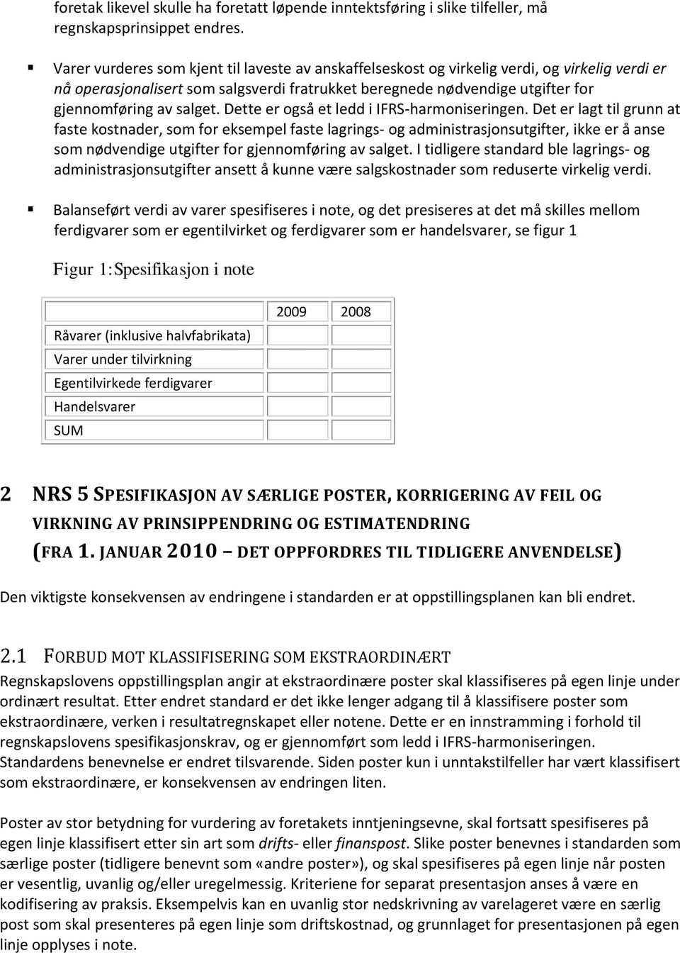 salget. Dette er også et ledd i IFRS-harmoniseringen.