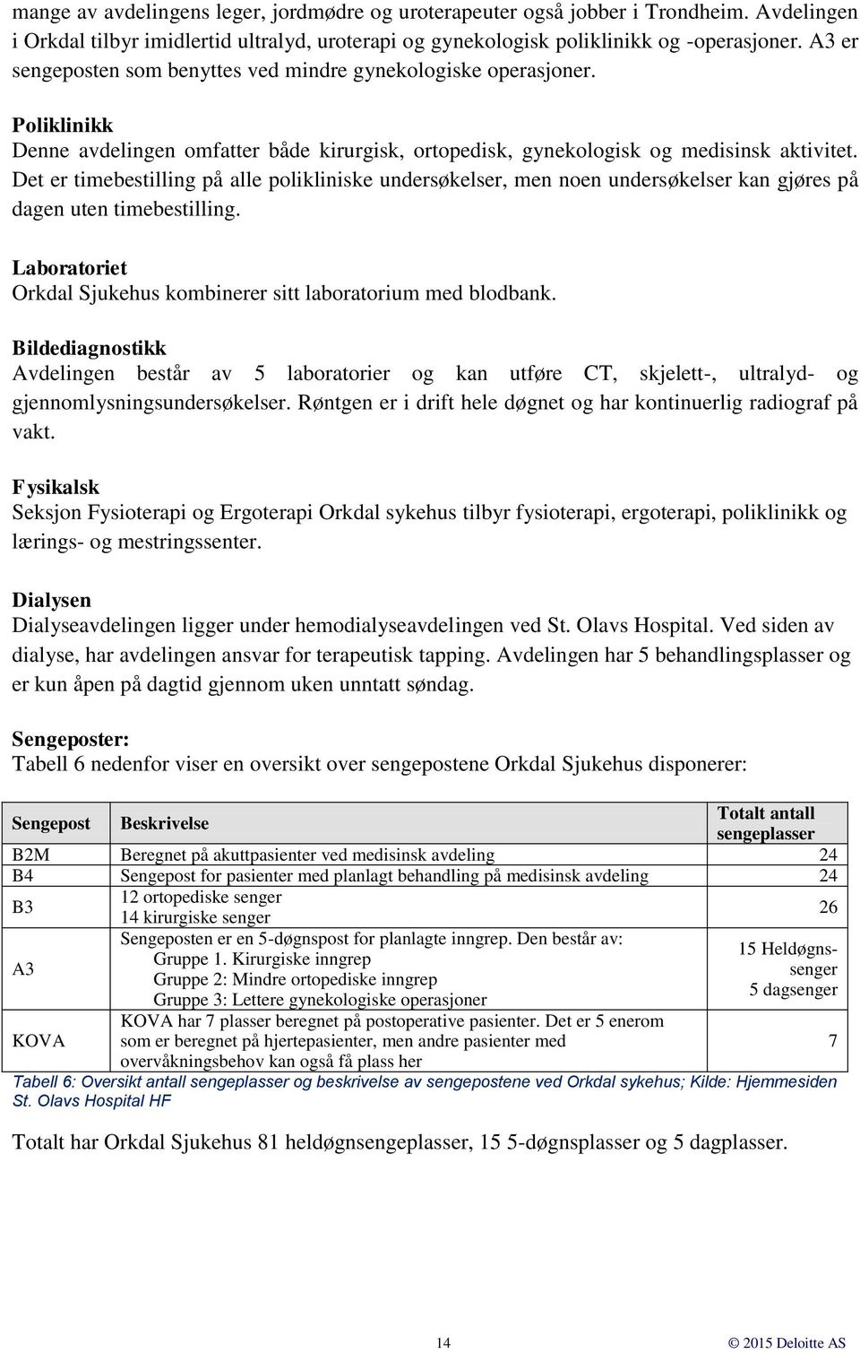 Det er timebestilling på alle polikliniske undersøkelser, men noen undersøkelser kan gjøres på dagen uten timebestilling. Laboratoriet Orkdal Sjukehus kombinerer sitt laboratorium med blodbank.