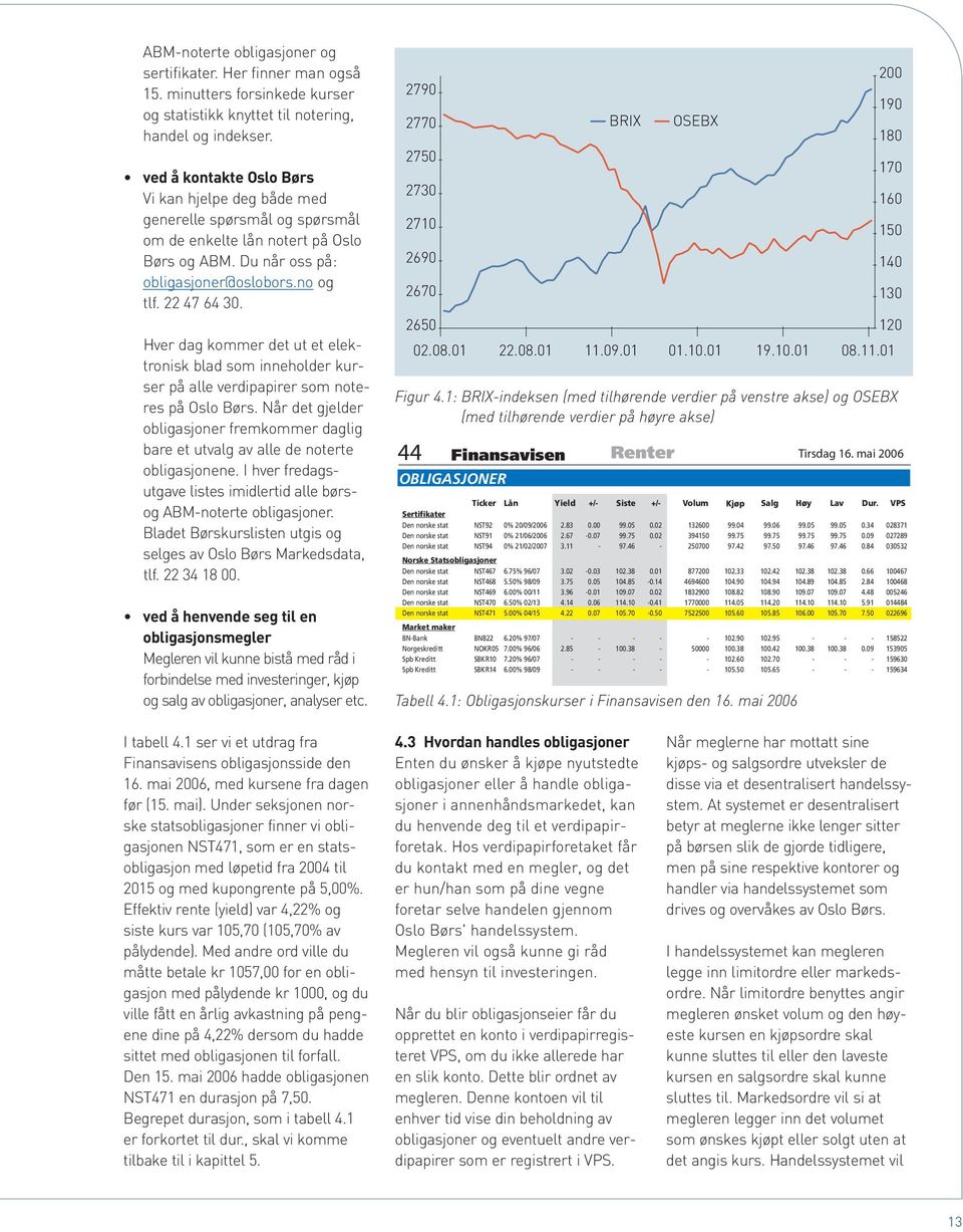 Hver dag kommer det ut et elektronisk blad som inneholder kurser på alle verdipapirer som noteres på Oslo Børs.