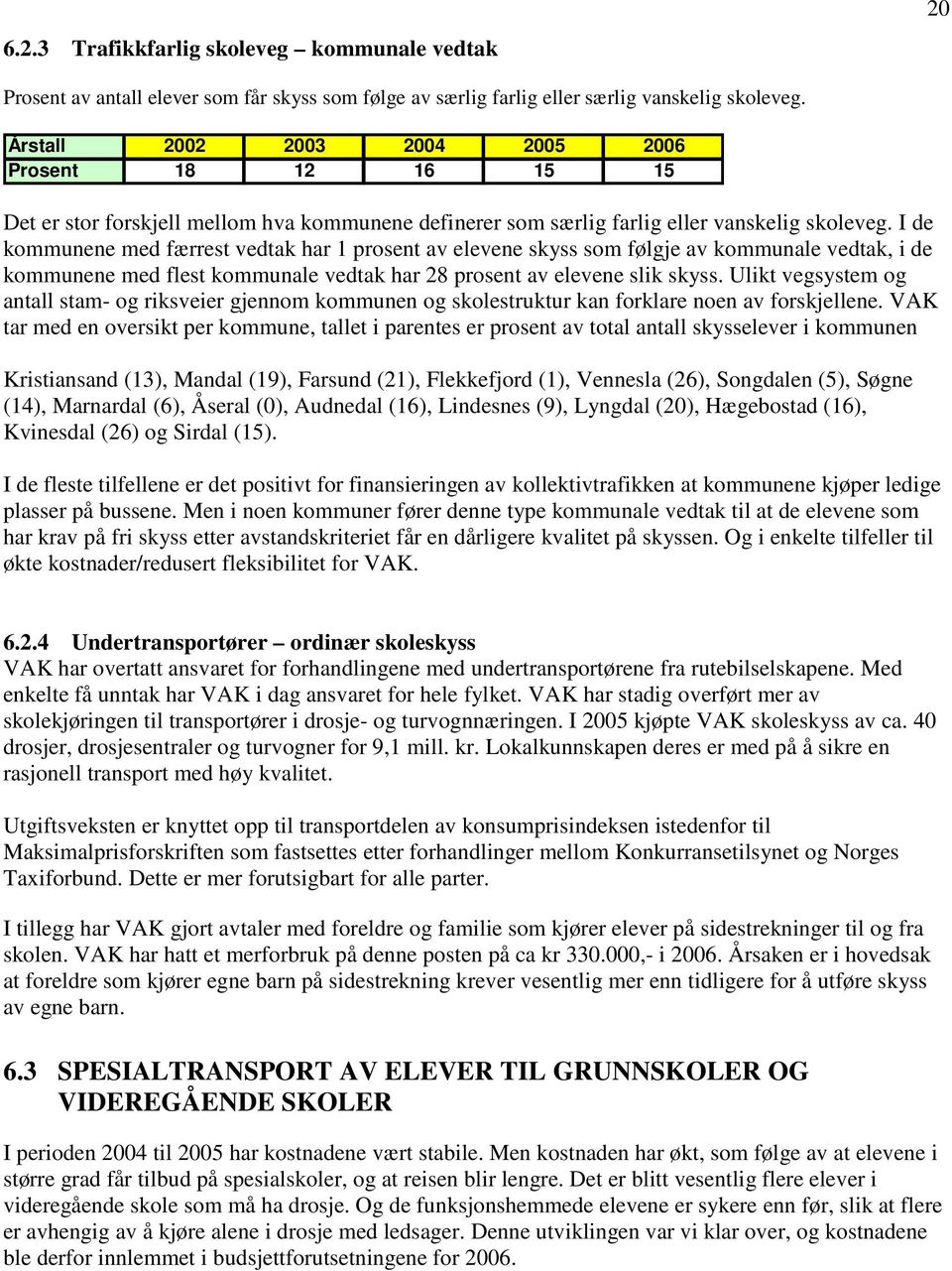 I de kommunene med færrest vedtak har 1 prosent av elevene skyss som følgje av kommunale vedtak, i de kommunene med flest kommunale vedtak har 28 prosent av elevene slik skyss.