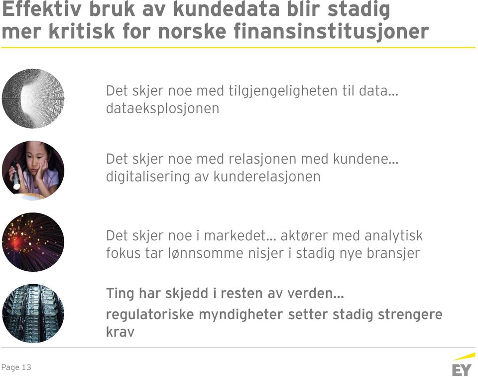 kunderelasjonen Det skjer noe i markedet aktører med analytisk fokus tar lønnsomme nisjer i stadig nye