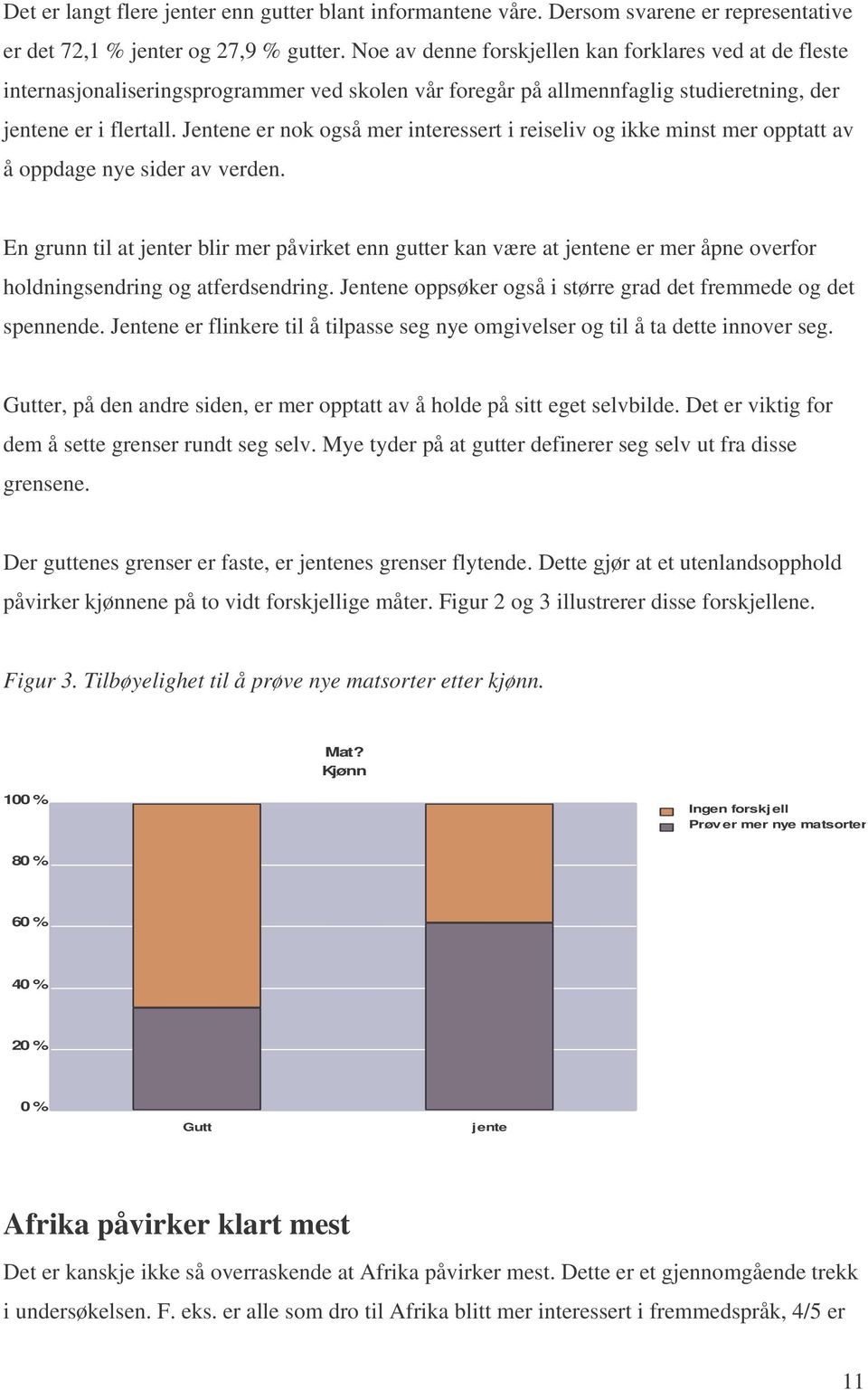 Jentene er nok også mer interessert i reiseliv og ikke minst mer opptatt av å oppdage nye sider av verden.