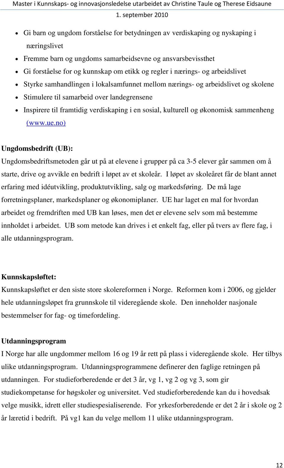 kulturell og økonomisk sammenheng (www.ue.