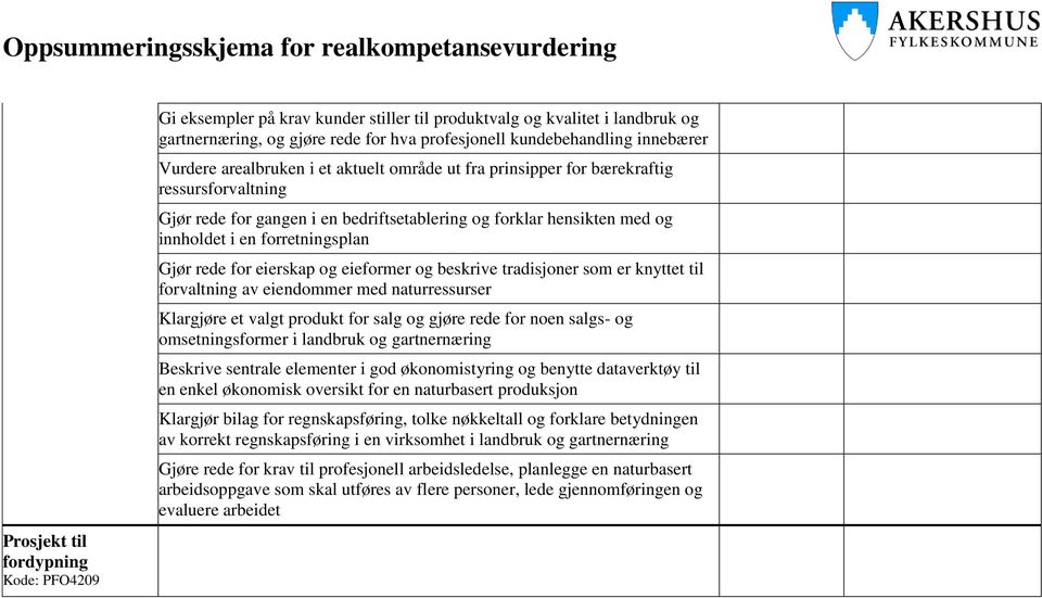 for eierskap og eieformer og beskrive tradisjoner som er knyttet til forvaltning av eiendommer med naturressurser Klargjøre et valgt produkt for salg og gjøre rede for noen salgs- og omsetningsformer