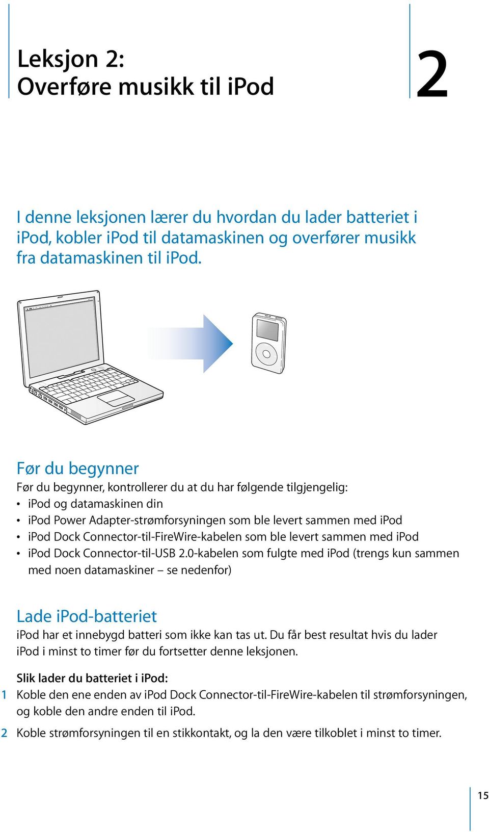 Connector-til-FireWire-kabelen som ble levert sammen med ipod ipod Dock Connector-til-USB 2.