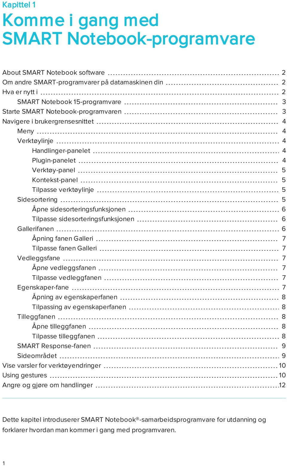 sidesrteringsfunksjnen 6 Tilpasse sidesrteringsfunksjnen 6 Gallerifanen 6 Åpning fanen Galleri 7 Tilpasse fanen Galleri 7 Vedleggsfane 7 Åpne vedleggsfanen 7 Tilpasse vedleggfanen 7 Egenskaper-fane 7