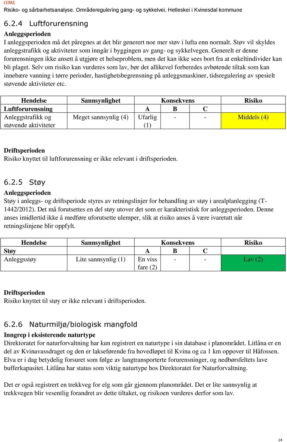 Generelt er denne forurensningen ikke ansett å utgjøre et helseproblem, men det kan ikke sees bort fra at enkeltindivider kan bli plaget.