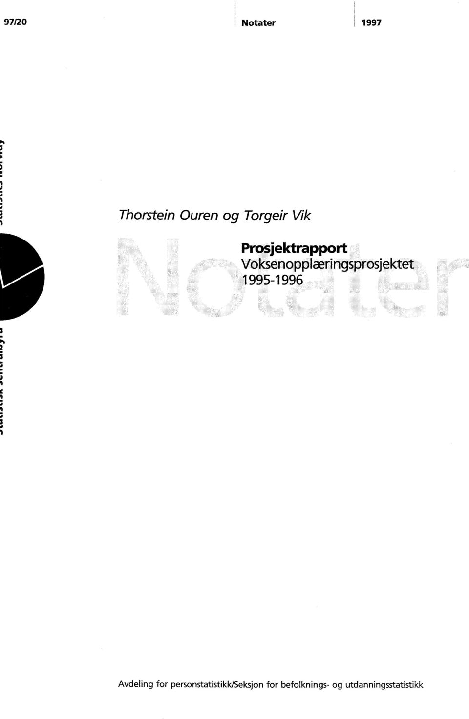 Voksenopplæringsprosjektet 1995-1996 Avdeling