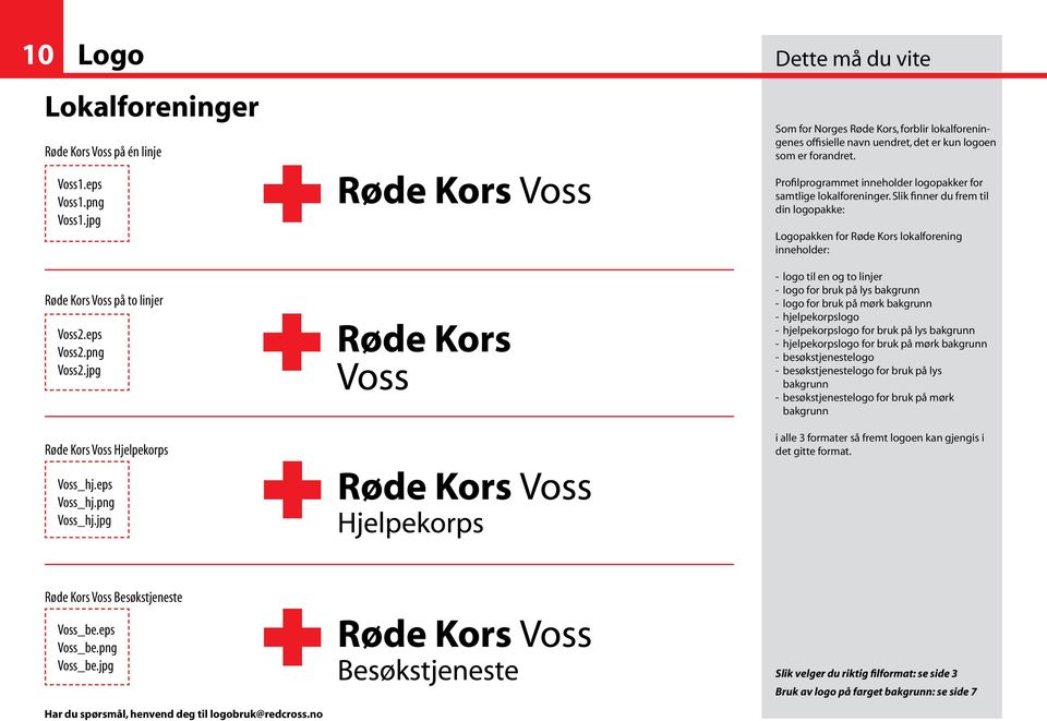 Profilprogrammet inneholder logopakker for samtlige lokalforeninger.