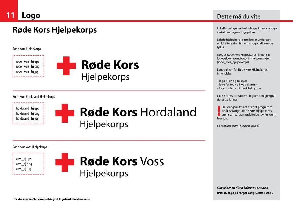 Norges Røde Kors Hjelpekorps finner sin logopakke (hovedlogo) i fylkesoversikten (rode_kors_hjelpekorps) Logopakken for Røde Kors Hjelpekorps inneholder: - logo til en og to linjer - logo for bruk på