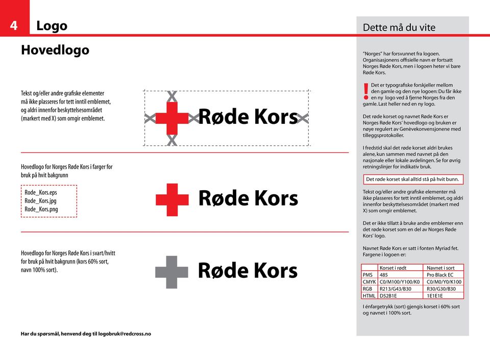 Organisasjonens offisielle navn er fortsatt Norges Røde Kors, men i logoen heter vi bare Røde Kors.