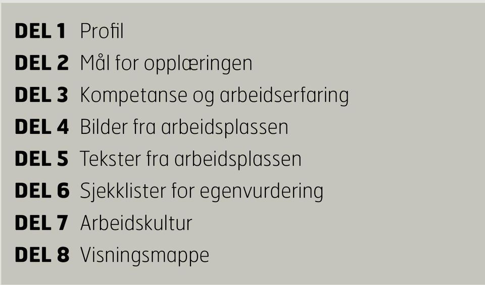 arbeidsplassen DEL 5 Tekster fra arbeidsplassen DEL 6