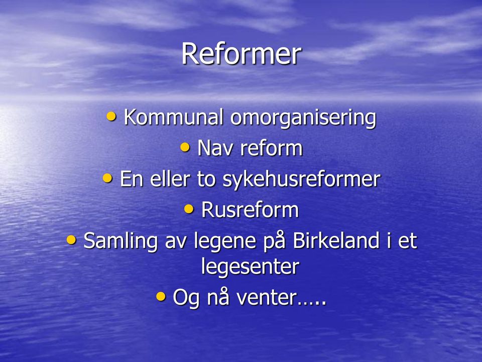 sykehusreformer Rusreform Samling