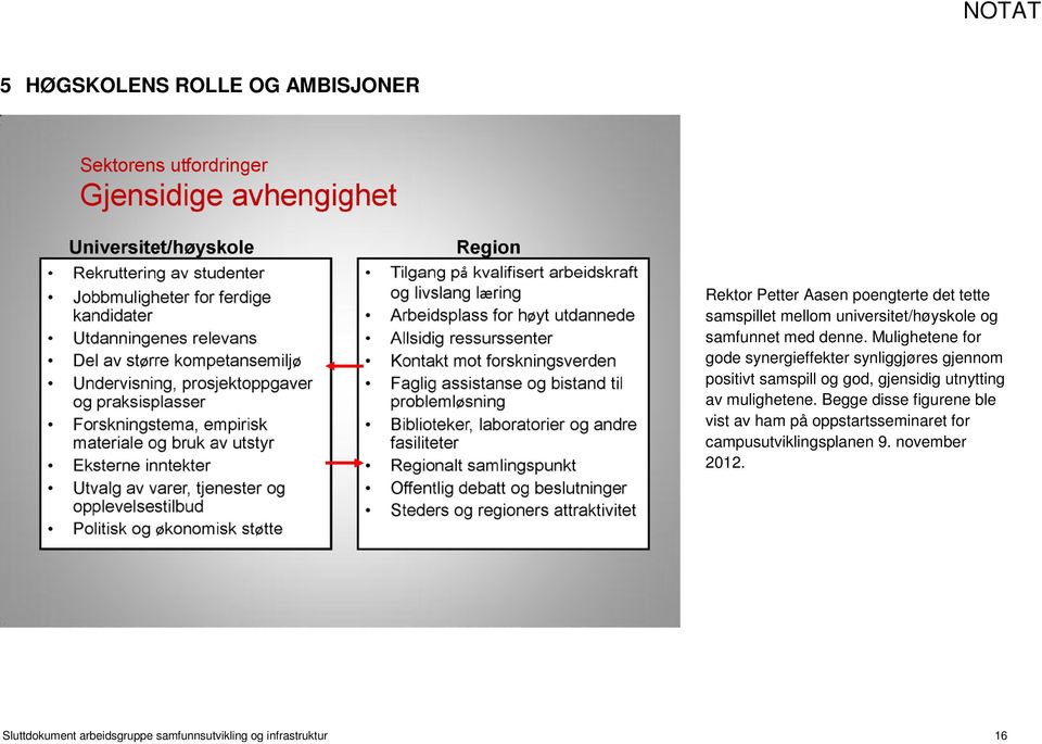 Mulighetene for gode synergieffekter synliggjøres gjennom positivt samspill og god, gjensidig utnytting av