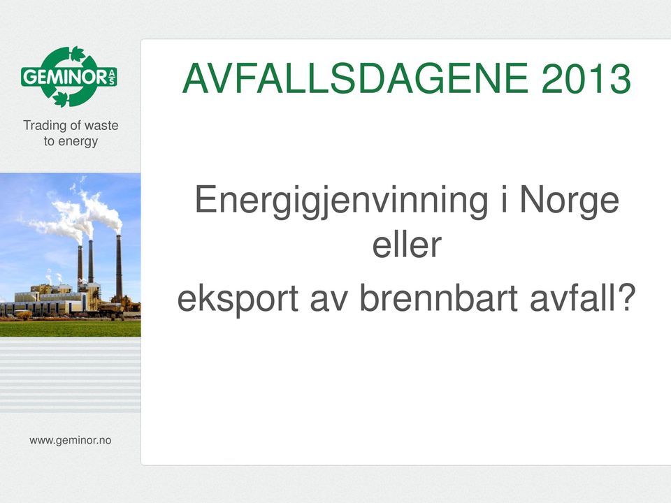 Norge eller eksport