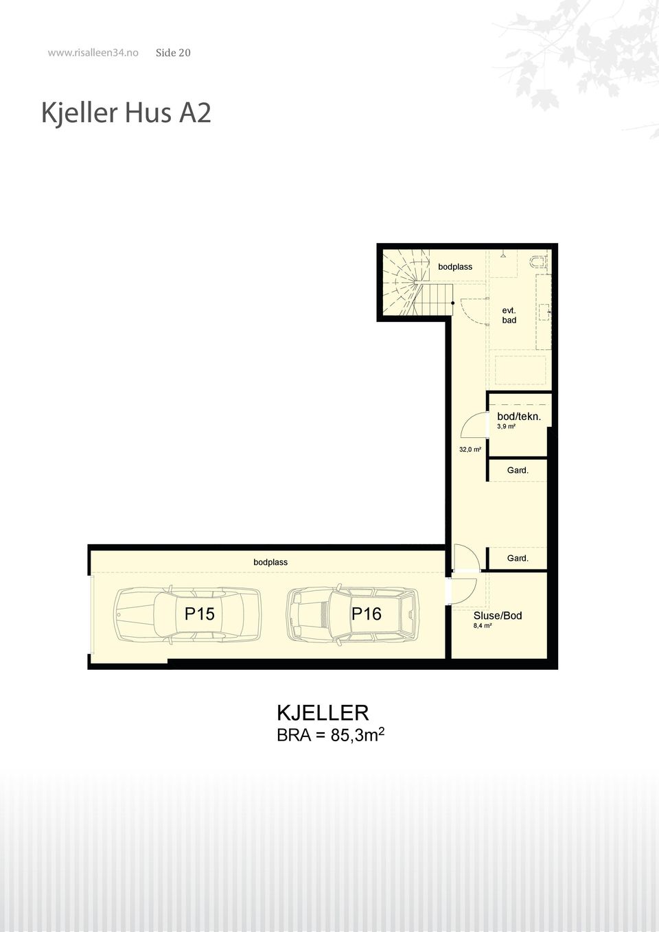 2,5 m² Bod 2,2 m² 3,9 m² bodplass 28,7m2 (evt.