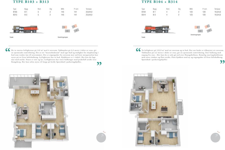 Det er ett masterbedroom med eget bad og mulighet for skapløsning i bod som vender inn til soverommet. Det er utgangsdør fra soverom mot syd hvor morgensolen kan nytes på en liten luftebalkong.