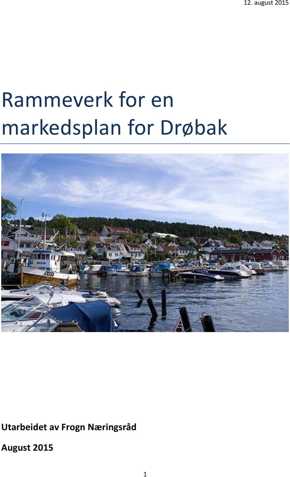 markedsplan for Drøbak