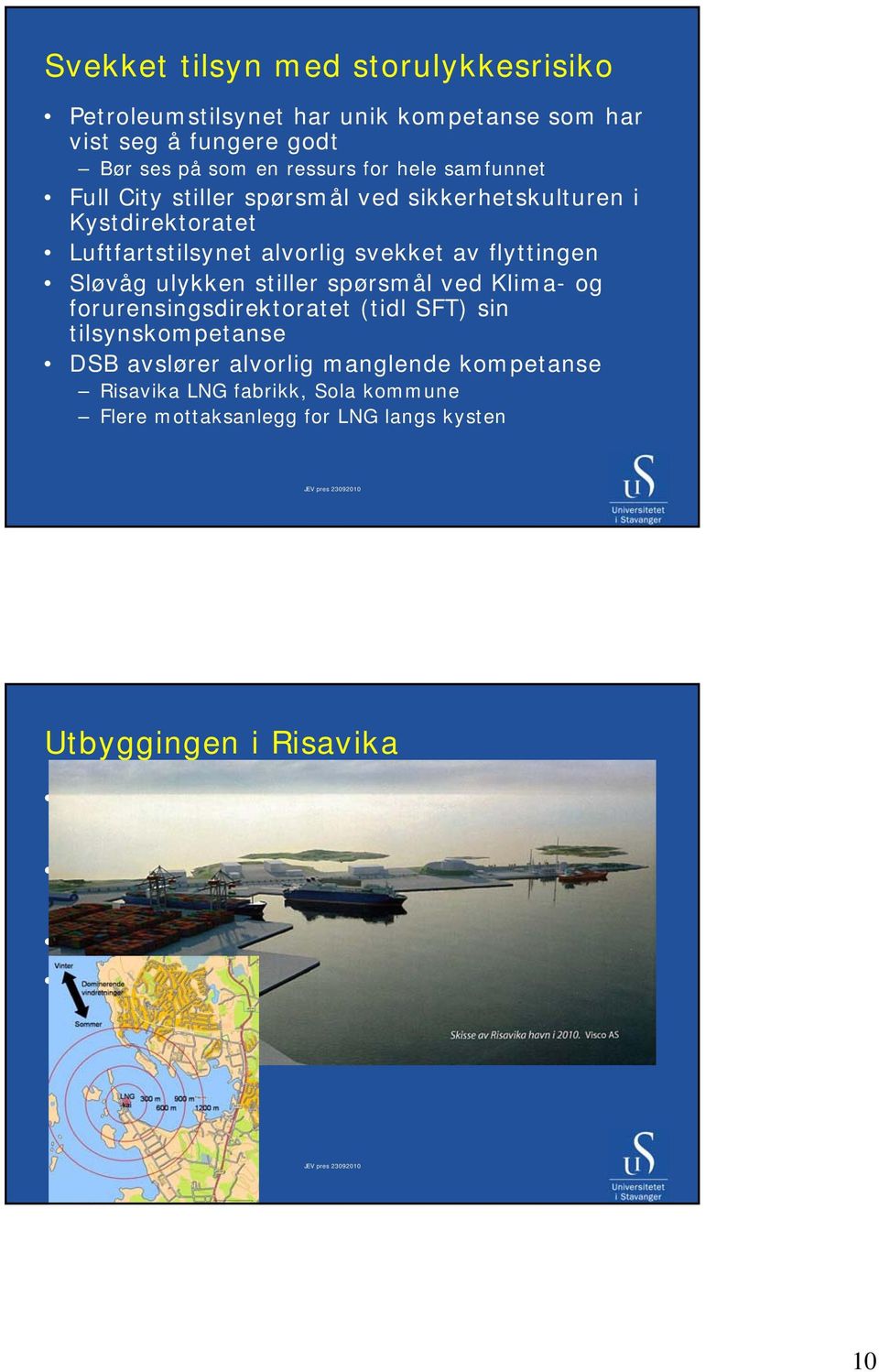 (tidl SFT) sin tilsynskompetanse DSB avslører alvorlig manglende kompetanse Risavika LNG fabrikk, Sola kommune Flere mottaksanlegg for LNG langs kysten Utbyggingen i Risavika